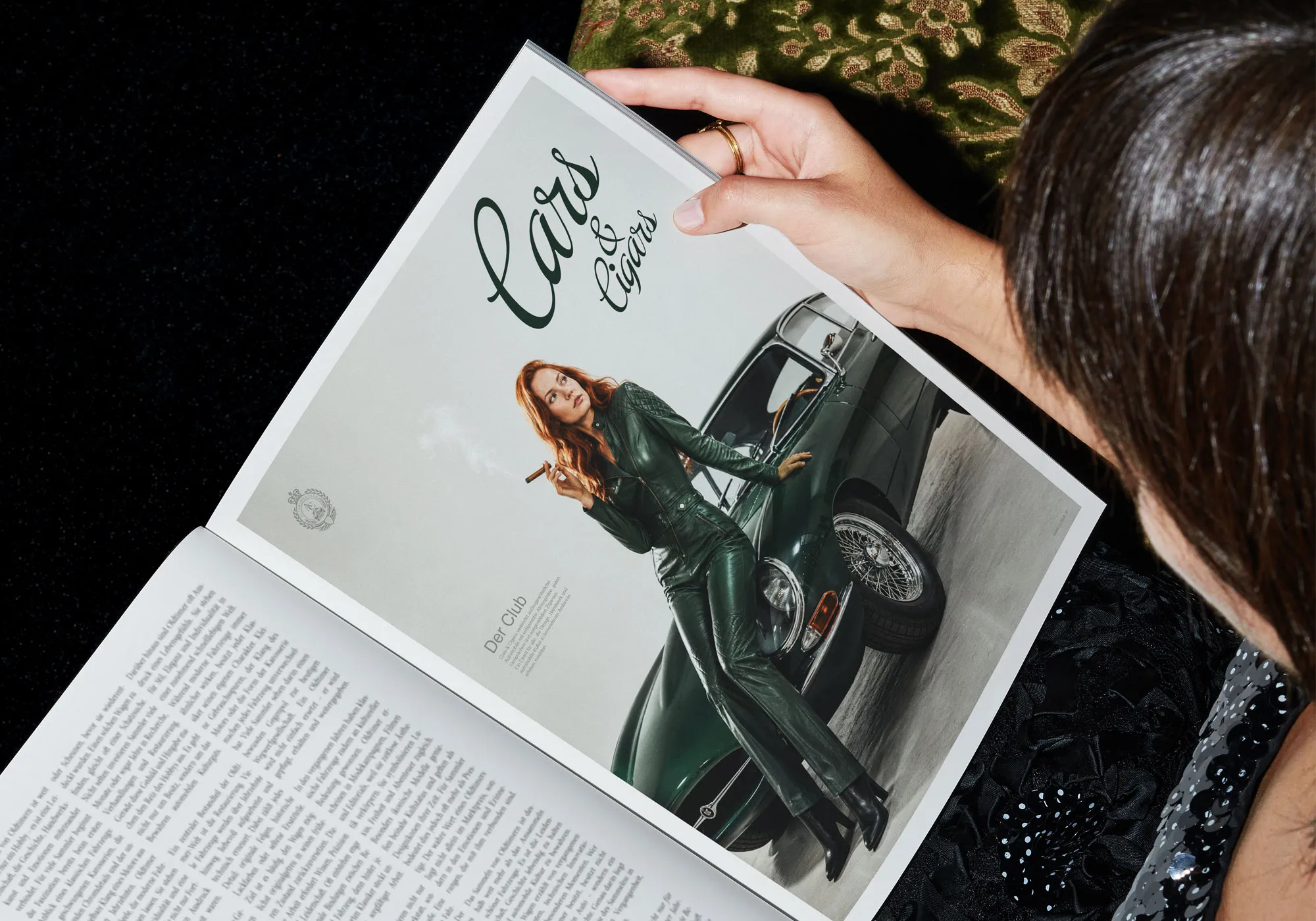 Editorial Design und Magazinlayout für Cars & Cigars mit hochwertiger Fotografie und Typografie